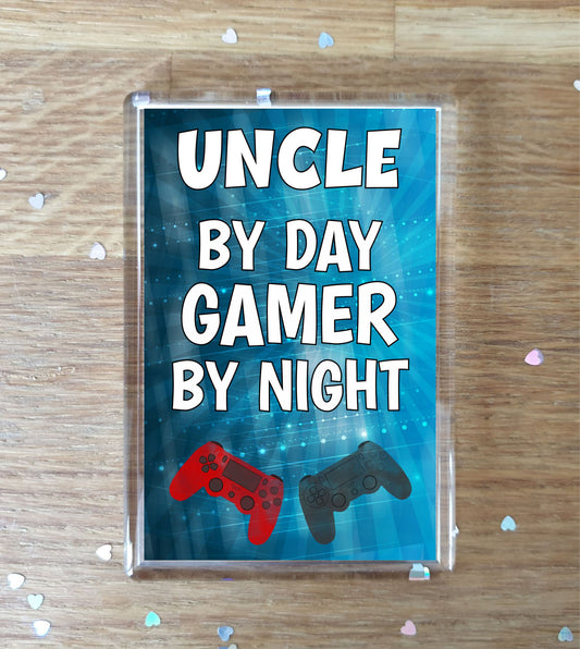 Uncle Gaming PS4 Fridge Magnet Gift - Uncle By Day Gamer By Night - Cute  Fun Cheeky Novelty Present