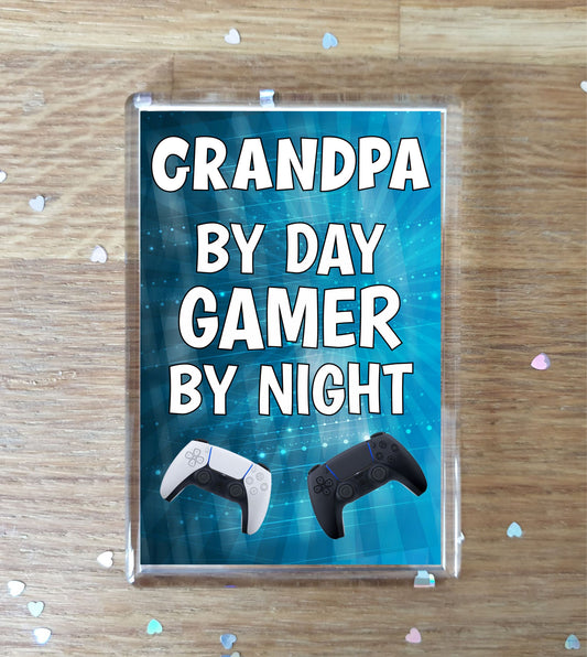 Grandpa Gaming PS5 Fridge Magnet Gift - Grandpa By Day Gamer By Night - Cute  Fun Cheeky Novelty Present