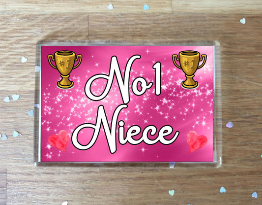 Niece Fridge Magnet - Number One Niece - Novelty Love Gift - Fun Cute Family Present