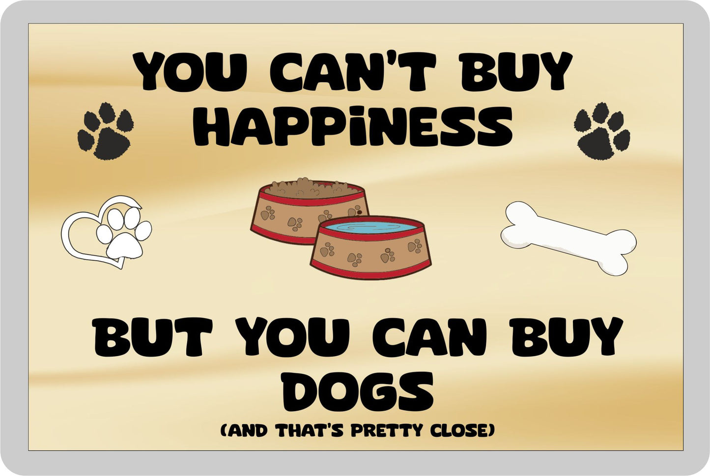 Dog Fridge Magnet Gift – You Can't Buy Happiness But You Can Buy * - Novelty Cute Bird Animal Present