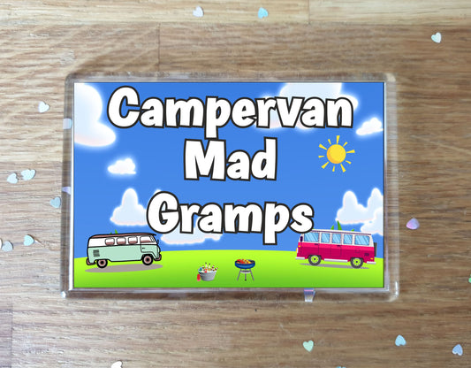 Gramps Campervan Fridge Magnet - Campervan Mad Gramps - Cute Fun Family Holiday Novelty Birthday Gift