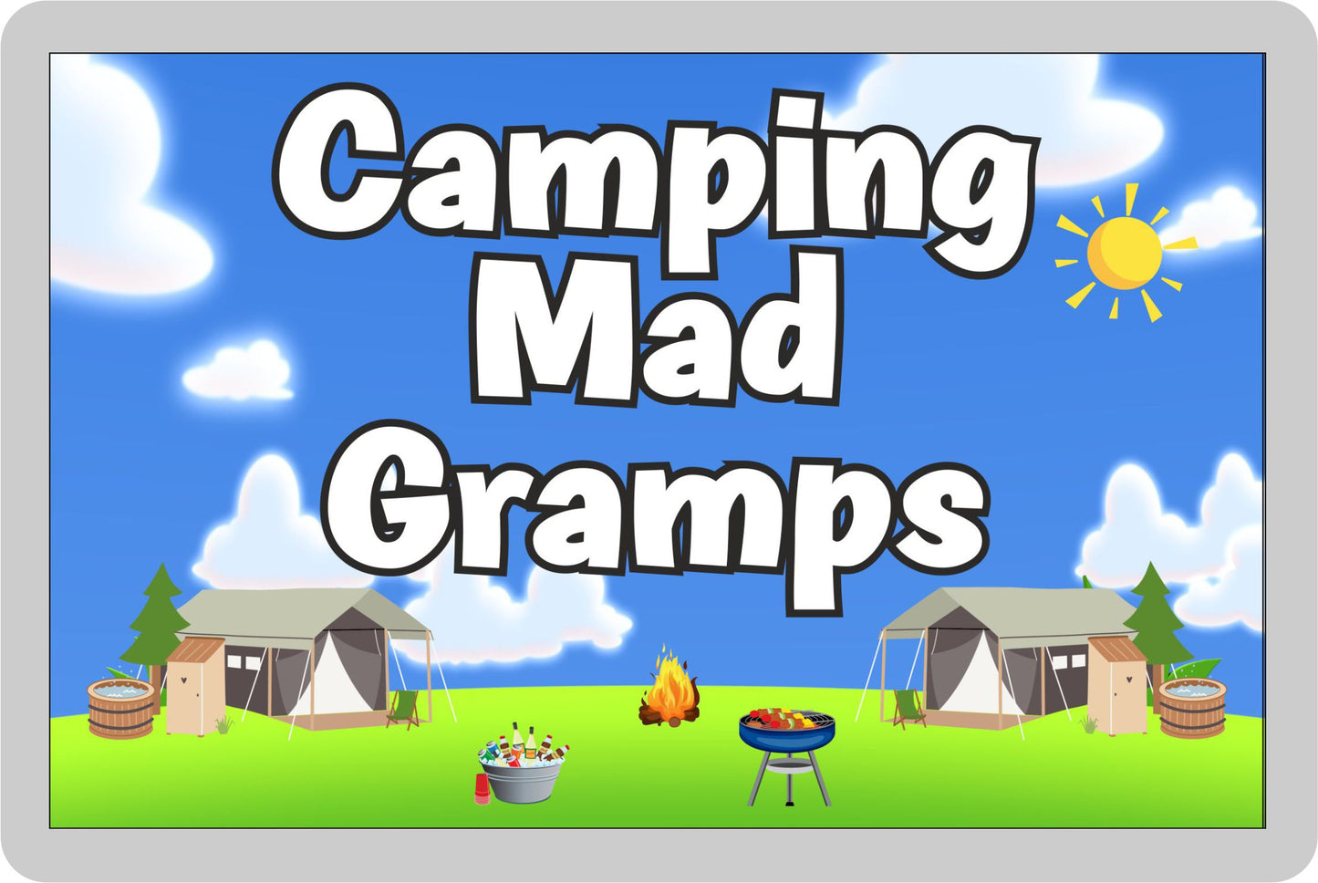 Gramps Camping Fridge Magnet - Camping Mad Gramps - Cute Fun Family Holiday Novelty Birthday Gift