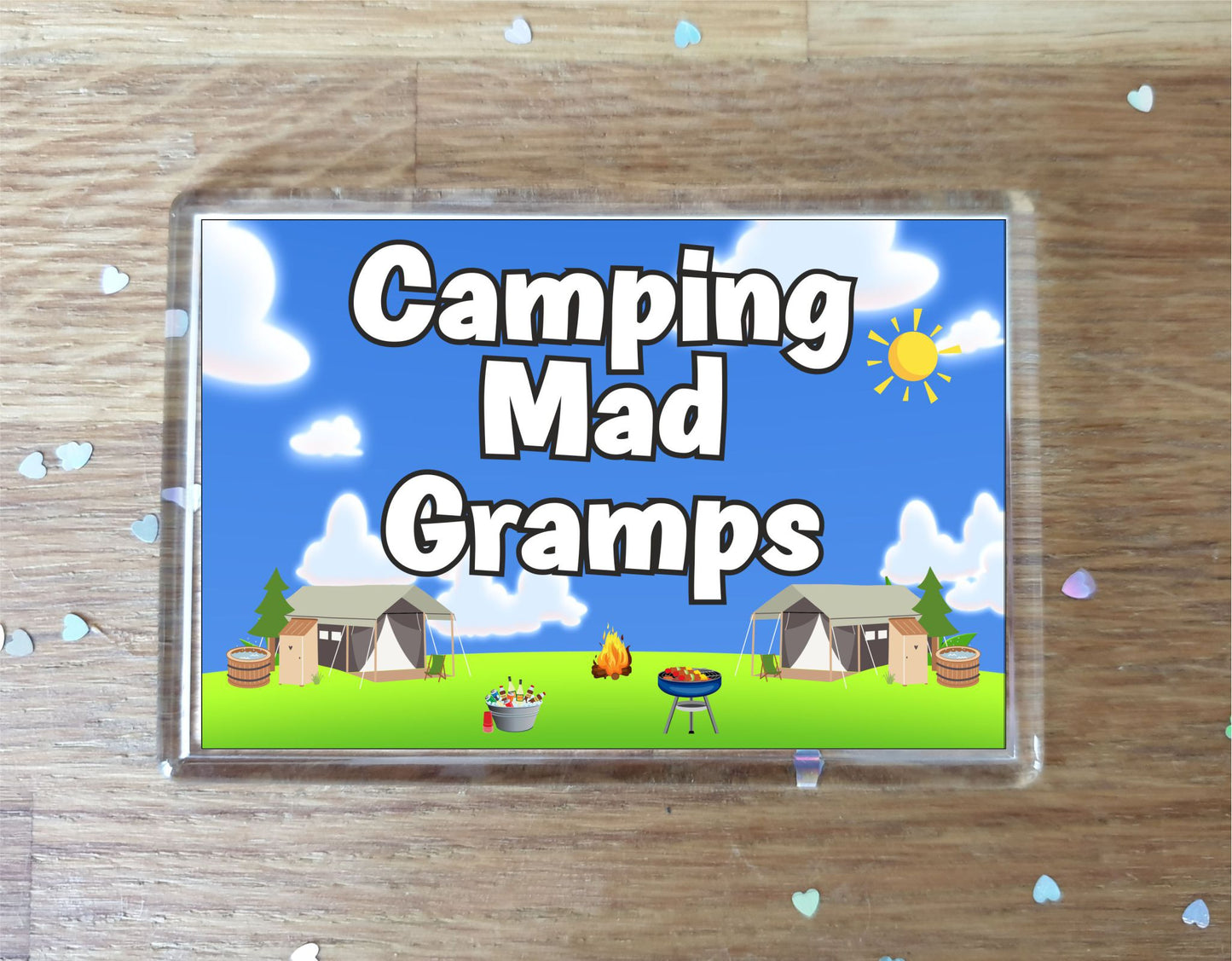 Gramps Camping Fridge Magnet - Camping Mad Gramps - Cute Fun Family Holiday Novelty Birthday Gift