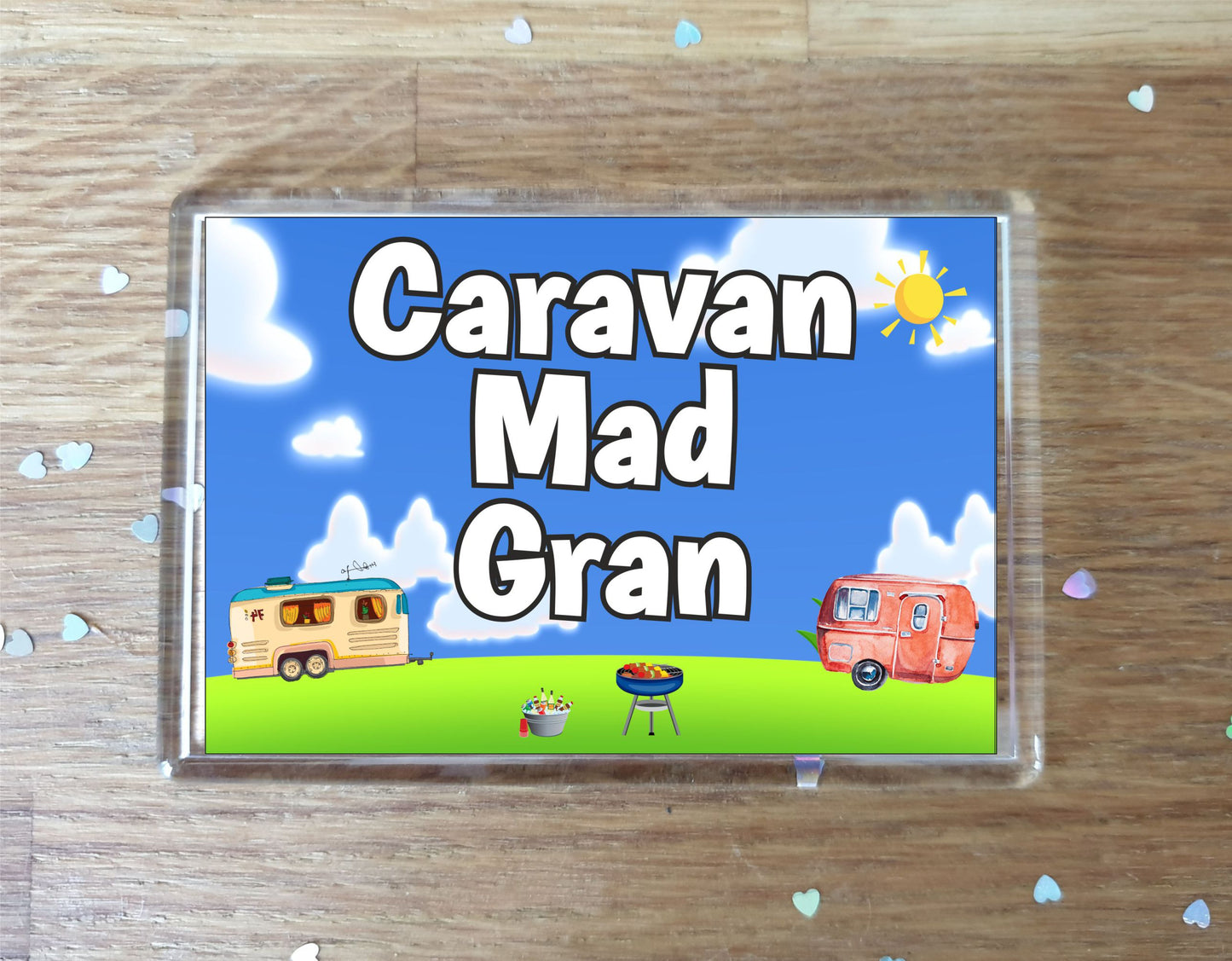 Gran Caravan Fridge Magnet - Caravan Mad Gran - Cute Fun Family Holiday Novelty Birthday Gift