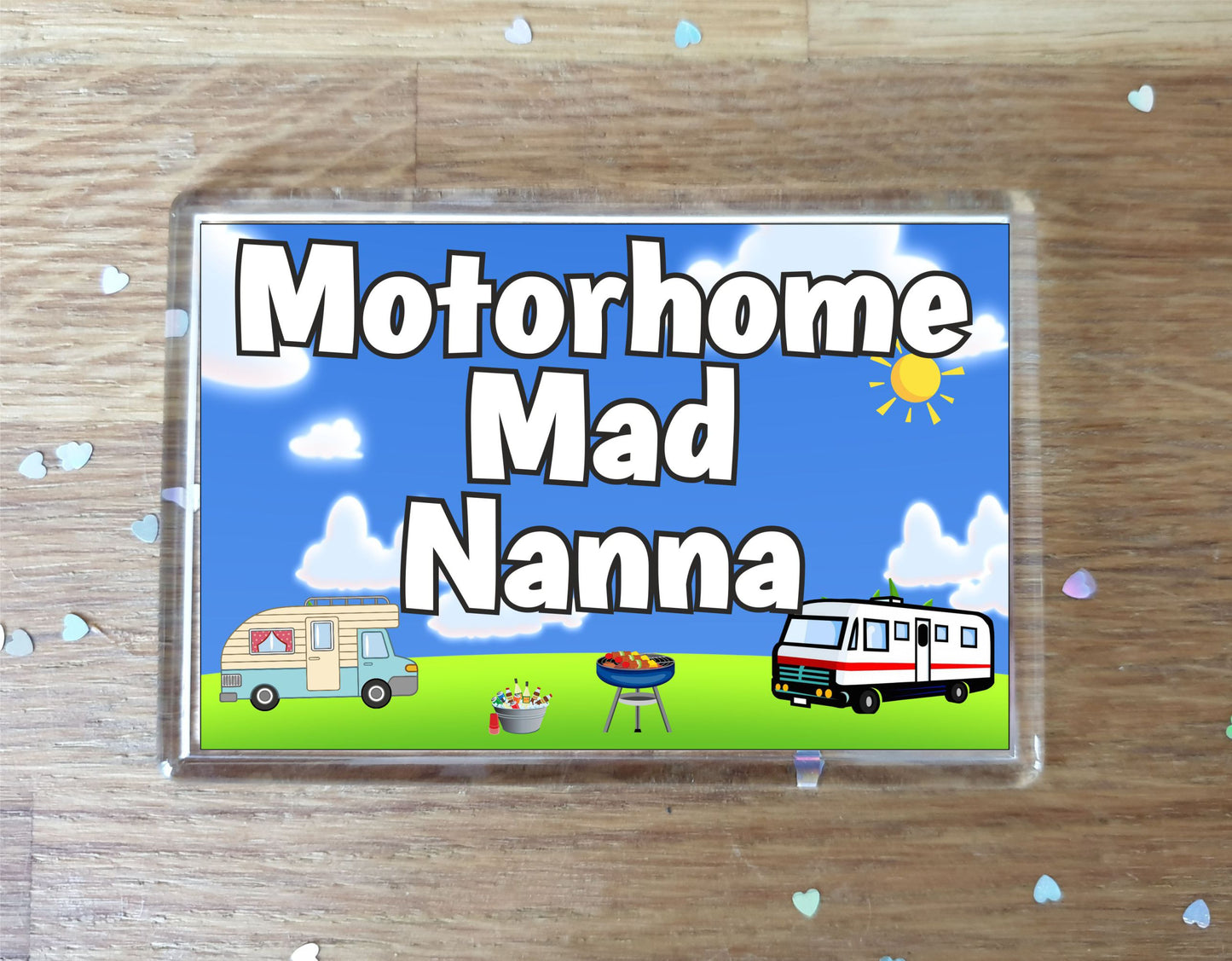 Nanna Motorhome Fridge Magnet - Motorhome Mad Nanna - Cute Fun Family Holiday Novelty Birthday Gift