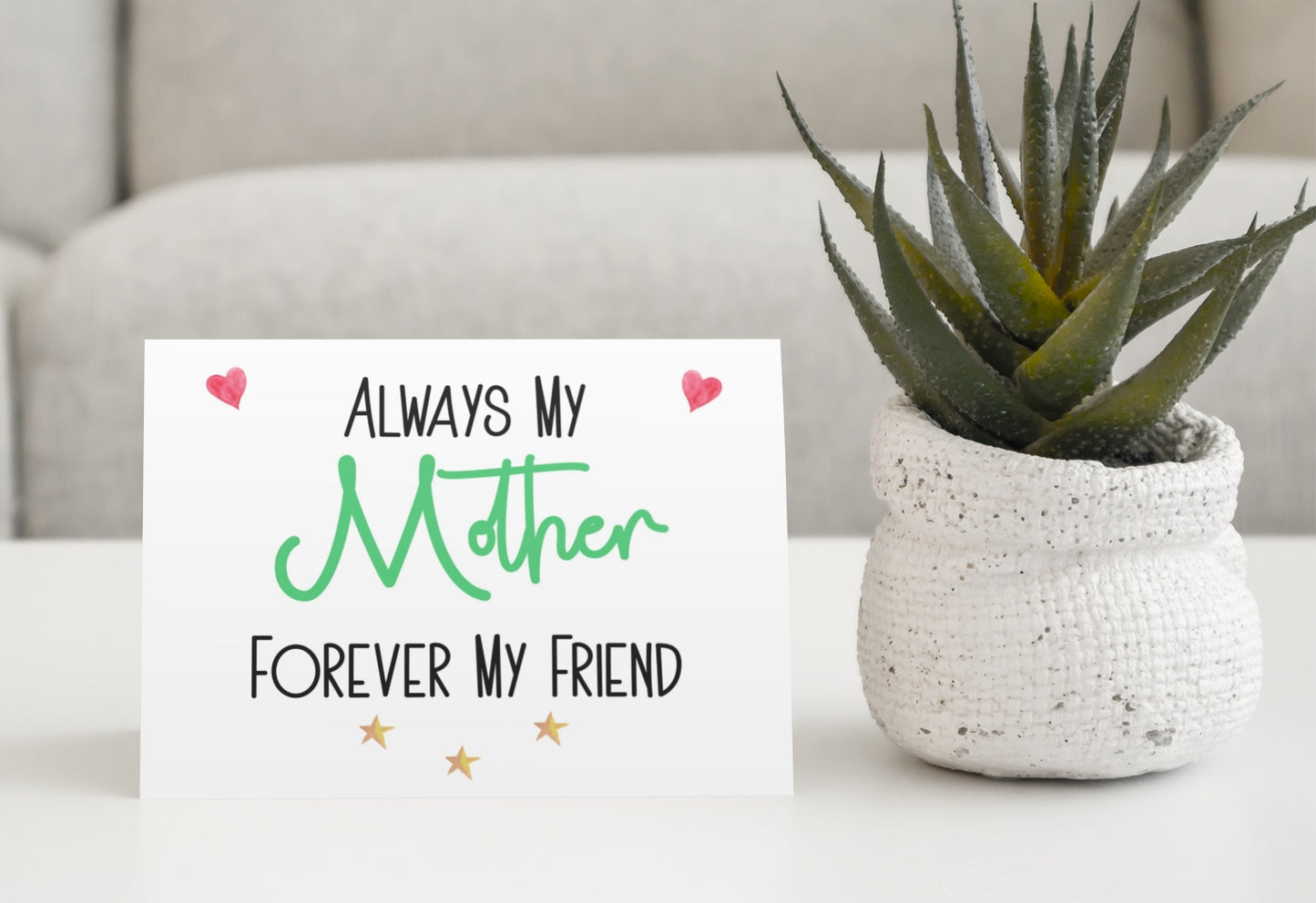 Birthday Card Always My Mother Forever My Friend Nice Cute Fun Novelty Mother's Day Greeting (Copy)