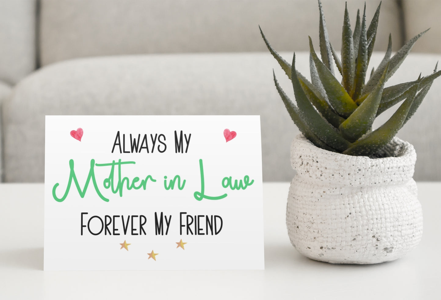 Birthday Card Always My Mother In Law Forever My Friend Nice Cute Fun Novelty Mother's Day Greeting
