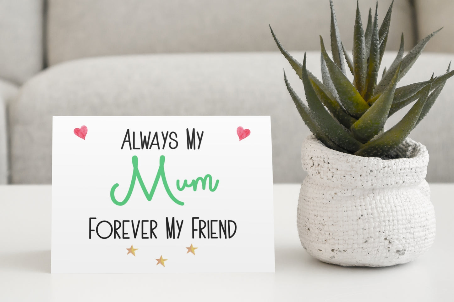 Mum Birthday Card Always My * Forever My Friend Nice Cute Fun Novelty Mother's Day Greeting