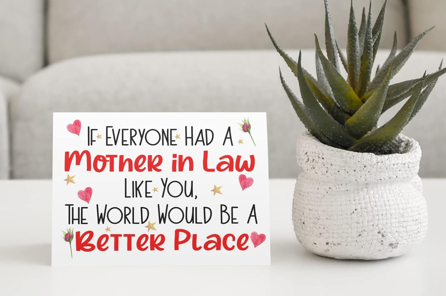 Mother In Law Birthday Mother's Day Card If Everyone Had A Like You World Be A Better Place Nice Cute Fun Novelty Greeting