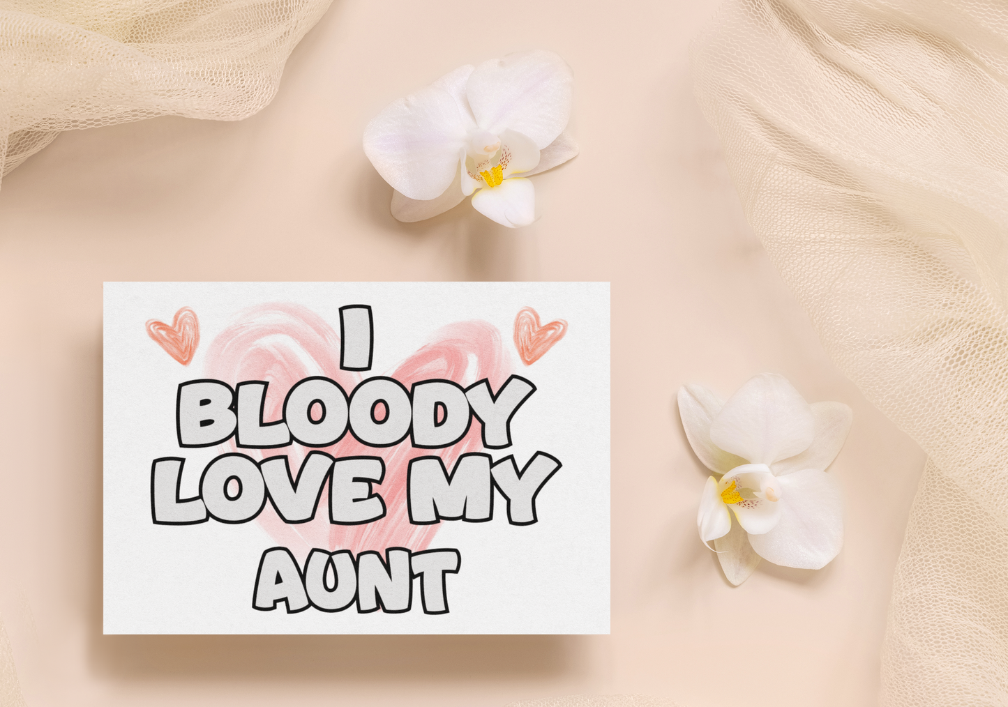 Aunt Birthday Card - I Bloody Love My - Nice Funny Cute Novelty Greeting Card