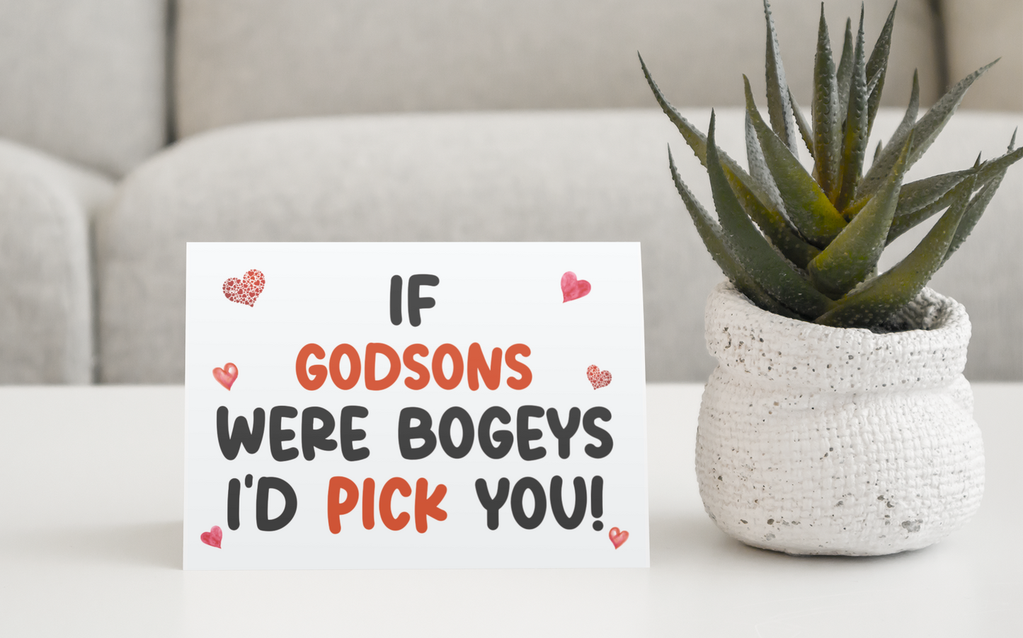 Godson Birthday Card - If * Were Bogeys I'd Pick You - Nice Funny Cute Novelty Greeting Card