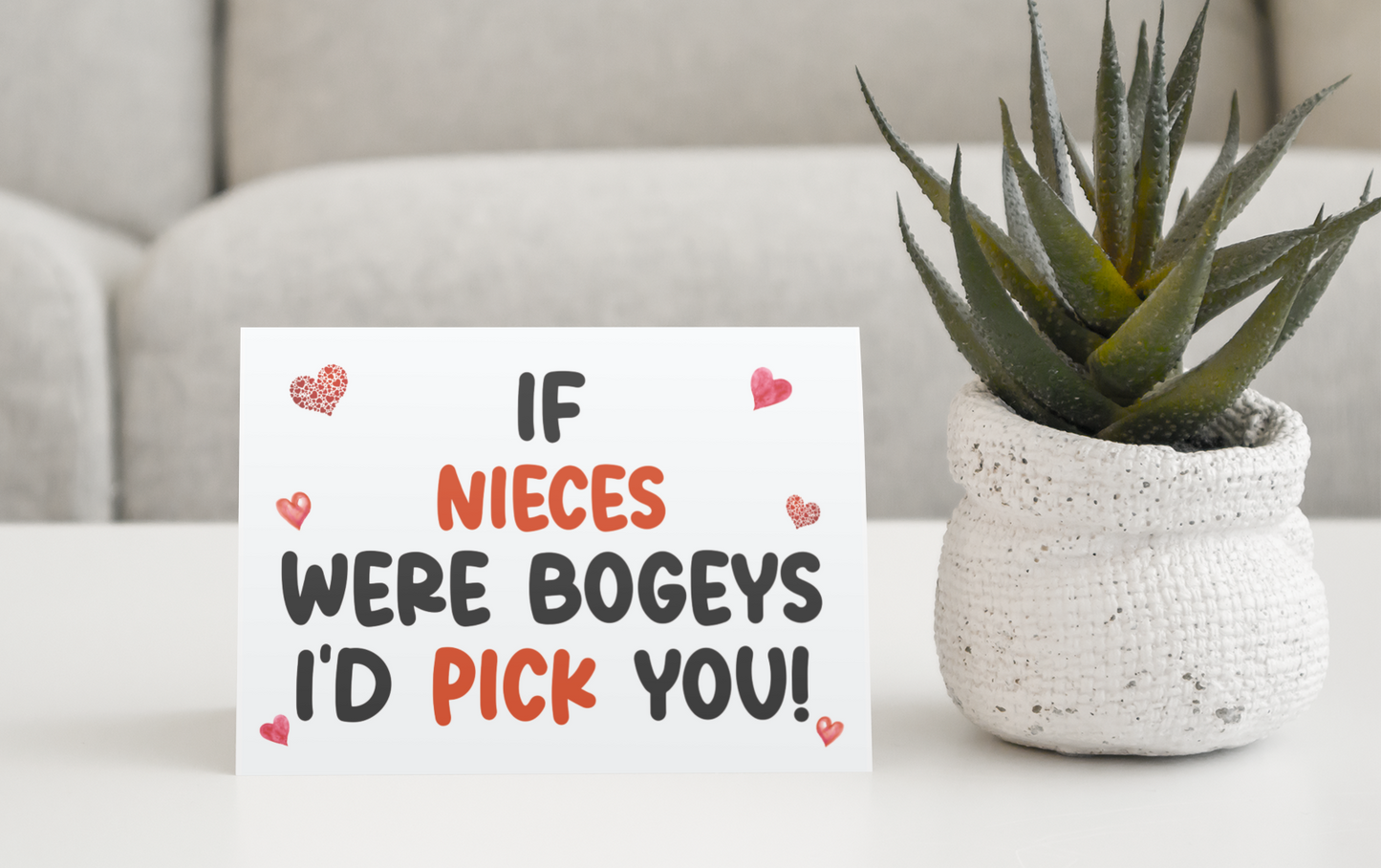 Nephew Birthday Card - If * Were Bogeys I'd Pick You - Nice Funny Cute Novelty Greeting Card