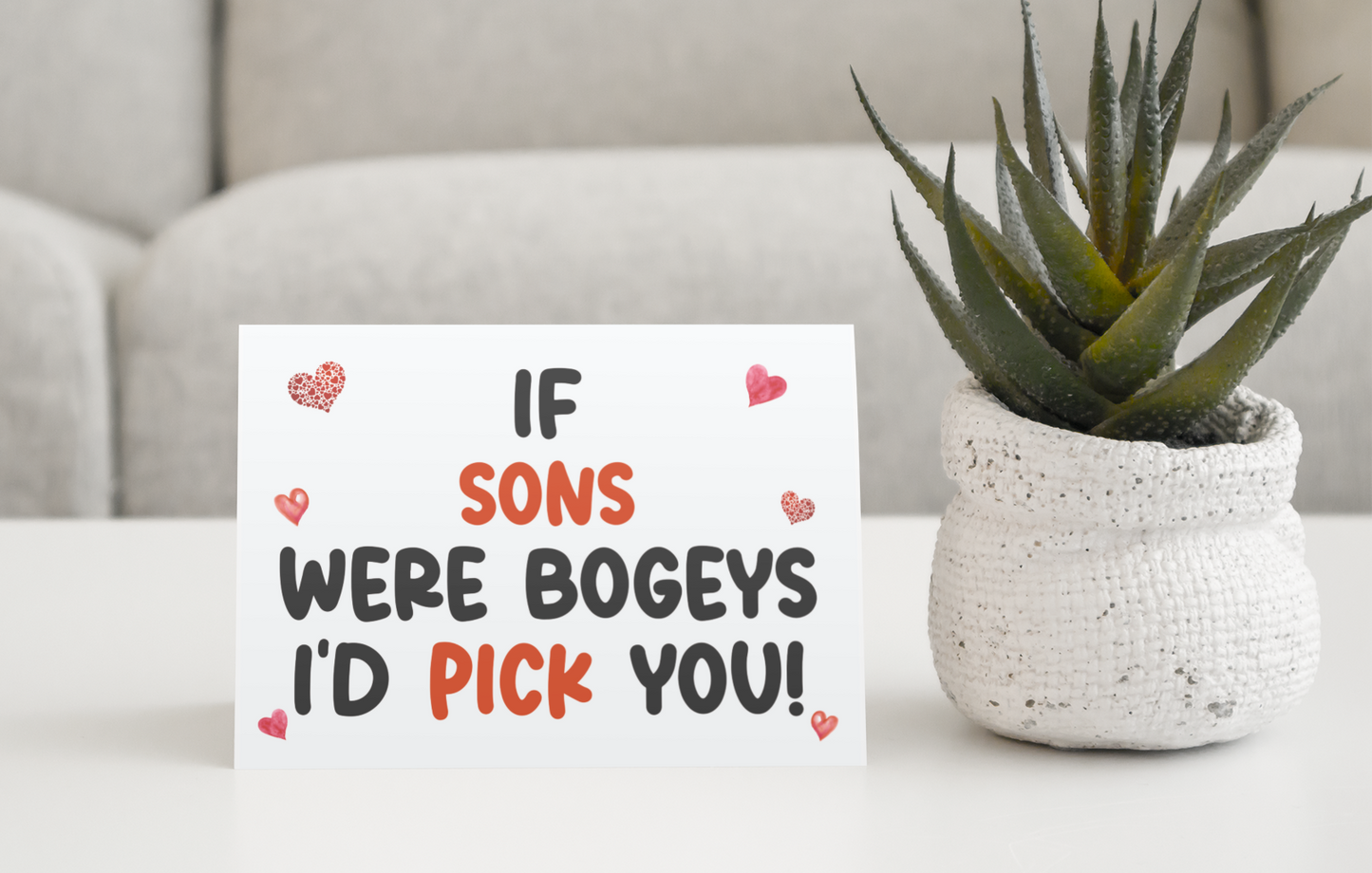 Son Birthday Card - If * Were Bogeys I'd Pick You - Nice Funny Cute Novelty Greeting Card