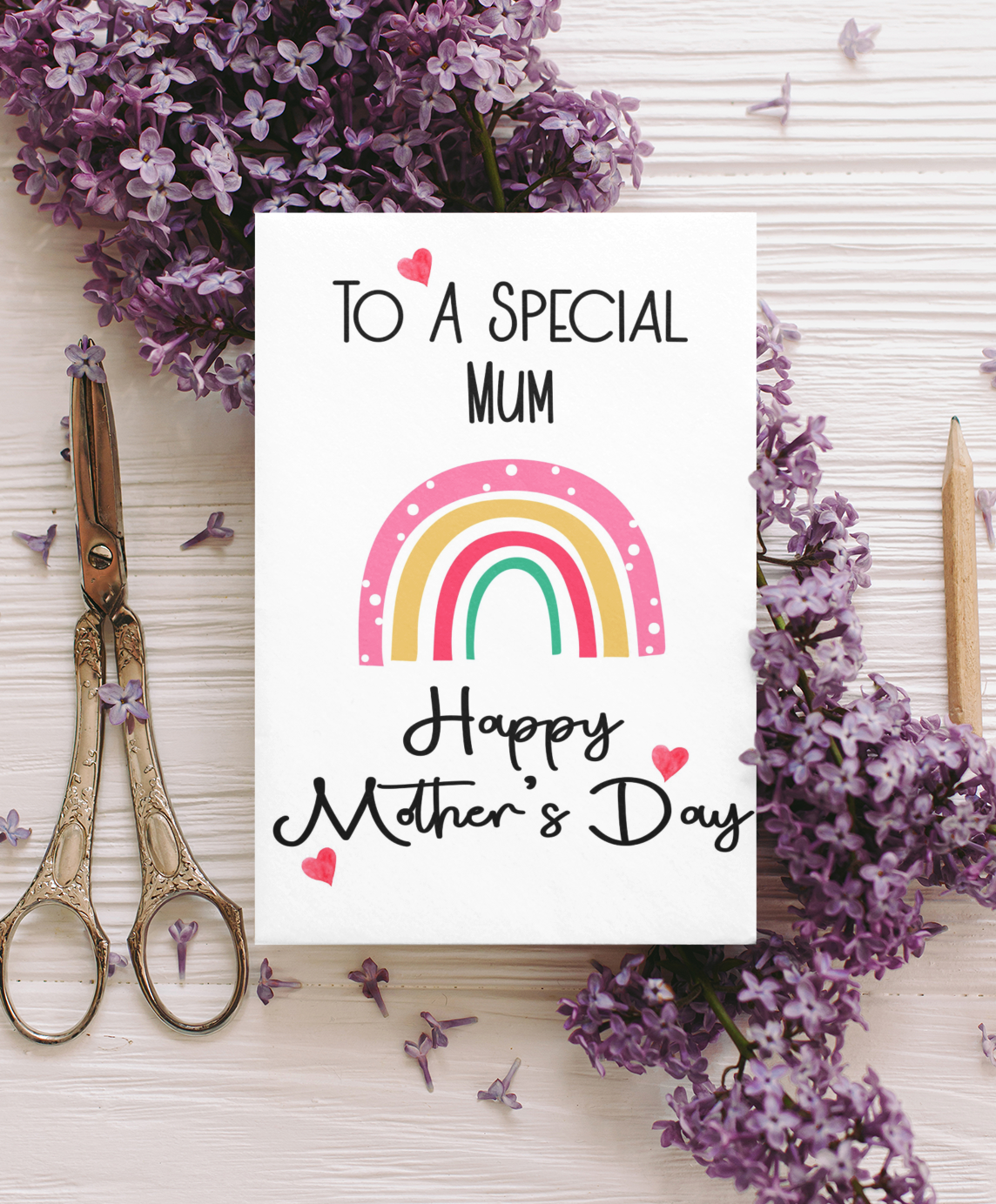 Mother's Day Card - To A Special Mum - Nice Cute Fun Novelty Rainbow Greeting