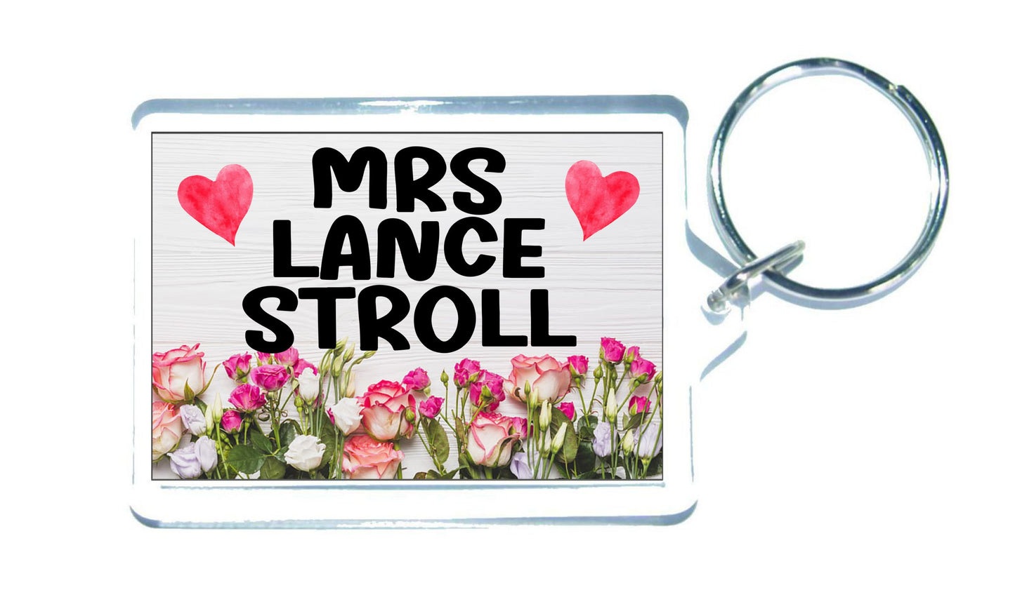 Mrs Lance Stroll Keyring Gift -  Cute Fun Novelty Fan Thirst Racing Driver Present