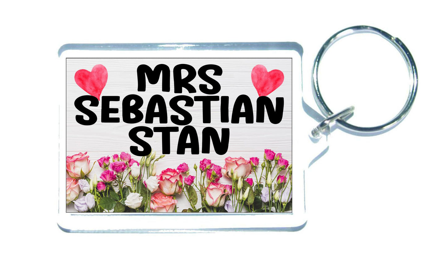 Fun Keyring Gift - Mrs Sebastian Stan - Cute Fan Thirst Inspired By Avengers Novelty Present