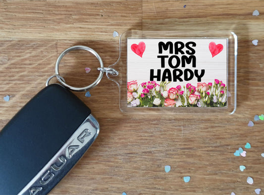 Mrs Tom Hardy Keyring Gift - Inspired By Avengers Cute Novelty Movie Fan Present