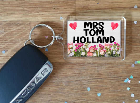 Fun Keyring Gift - Mrs Tom Holland - Fan Birthday Inspired By Avengers Novelty Present