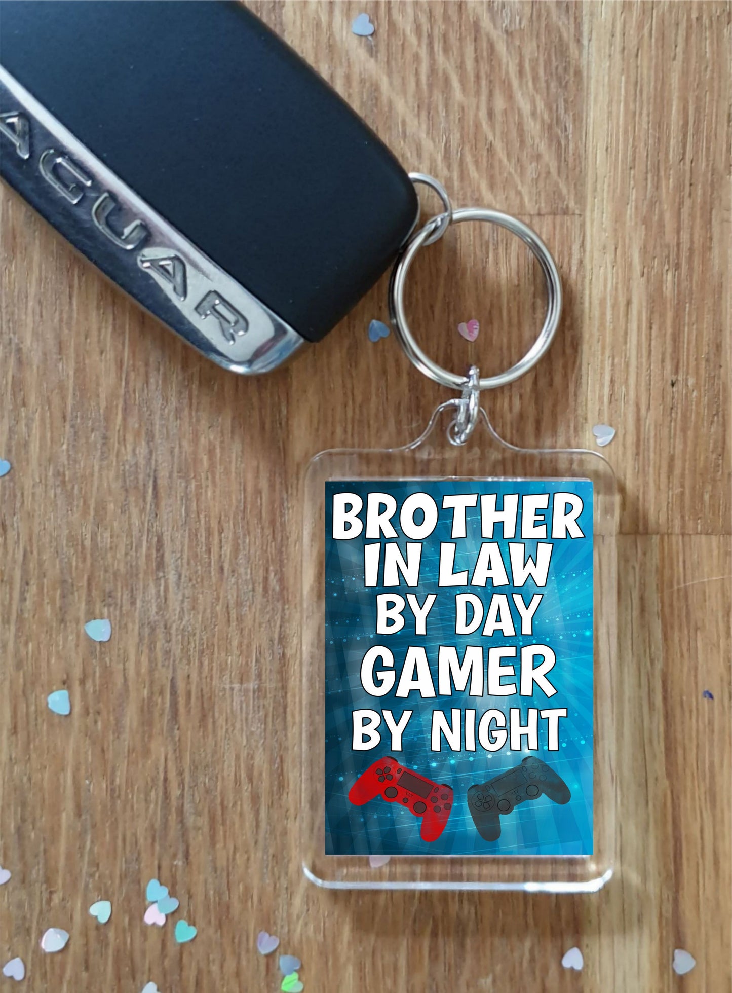Brother in Law Gaming PS4 Keyring Gift - Brother in Law By Day Gamer By Night - Cute Fun Cheeky Novelty Present