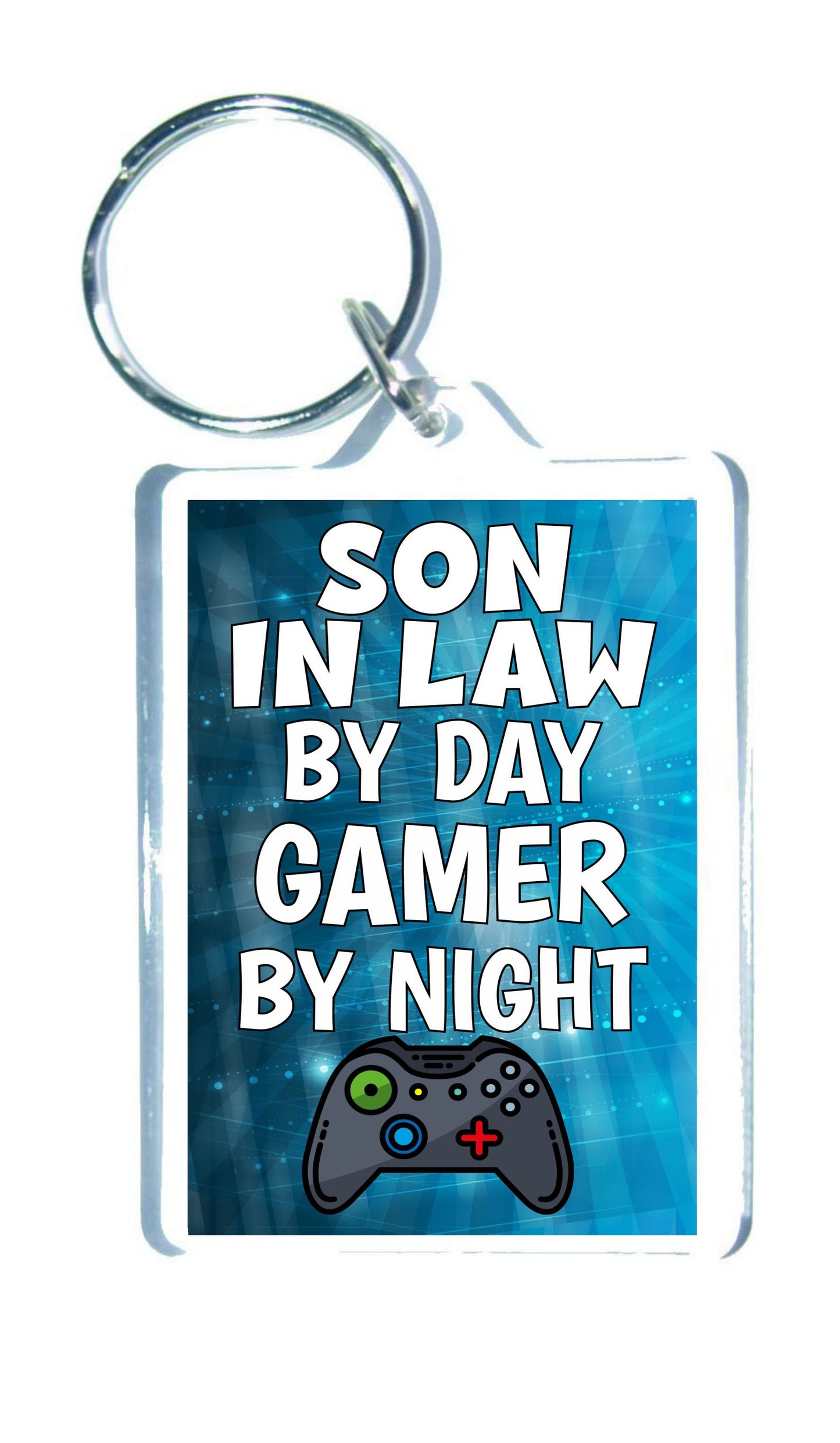 Son in Law Gaming Xbox Keyring Gift - Son in Law By Day Gamer By Night - Cute Fun Cheeky Novelty Present