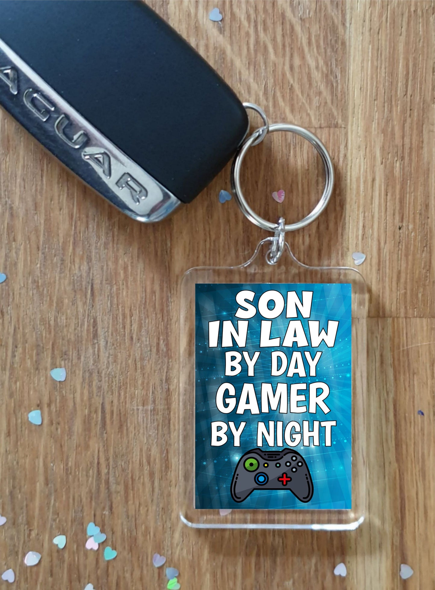 Son in Law Gaming Xbox Keyring Gift - Son in Law By Day Gamer By Night - Cute Fun Cheeky Novelty Present