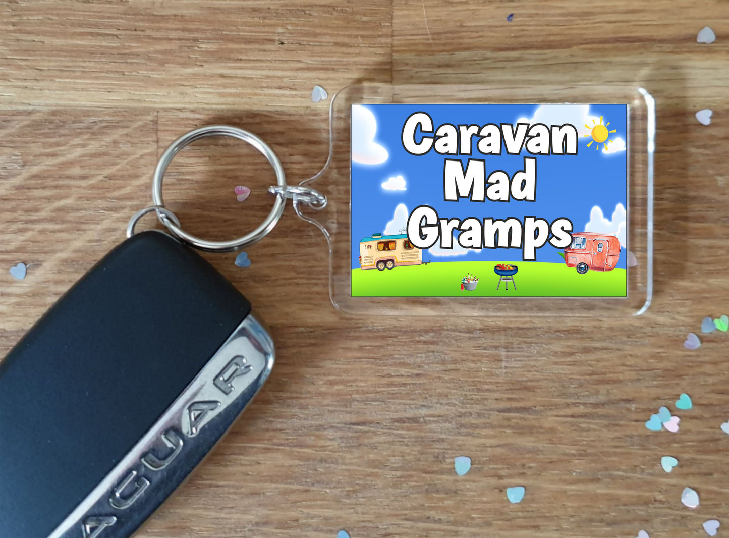 Gramps Caravan Keyring Gift - Caravan Mad Gramps - Fun Cute Novelty Holiday Present