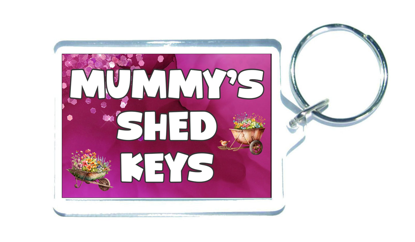 Mummy Keyring Gift - Mummy's Shed Keys - Nice Fun Cute Novelty Gardening Key Chain Present