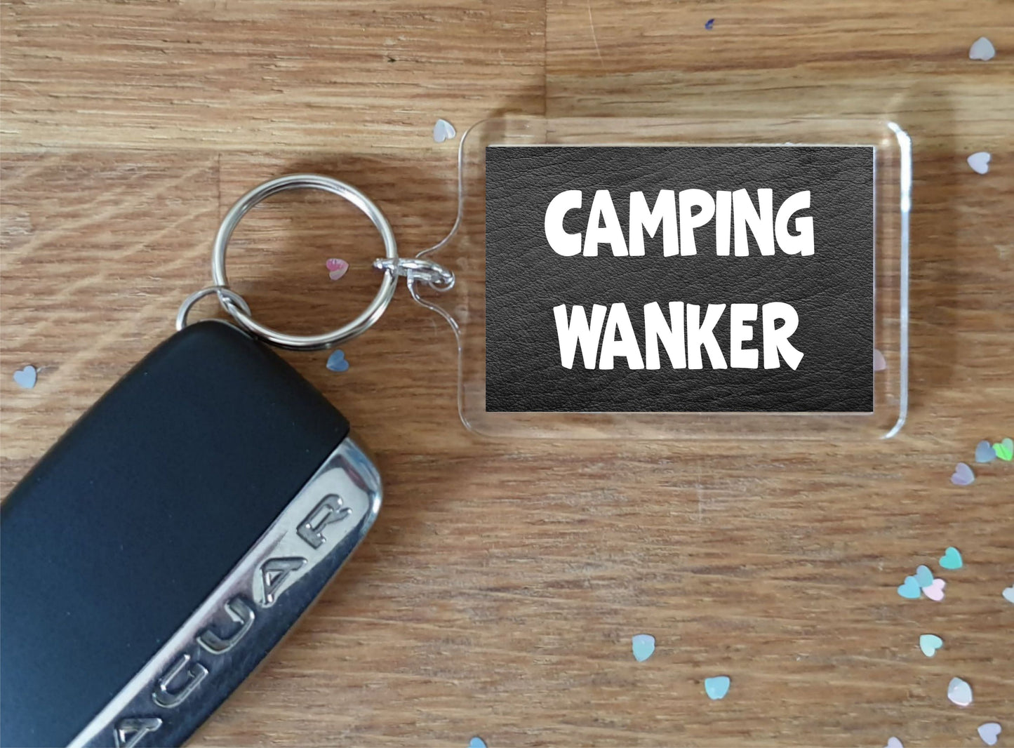 Camping Keyring Gift - Camping Wanker - Rude Cheeky Nice Fun Cute Novelty Present