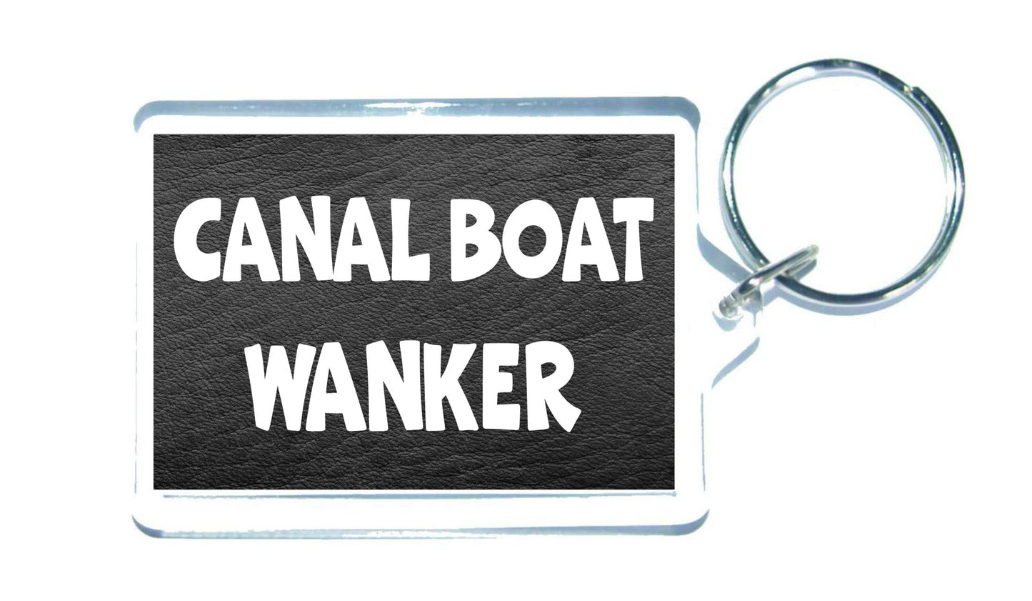 Boat Keyring Gift - Canal Boat Wanker - Rude Cheeky Nice Fun Cute Novelty Present