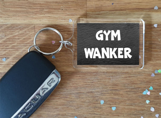 Gym Keyring Gift - Gym Wanker - Rude Cheeky Nice Fun Cute Novelty Present
