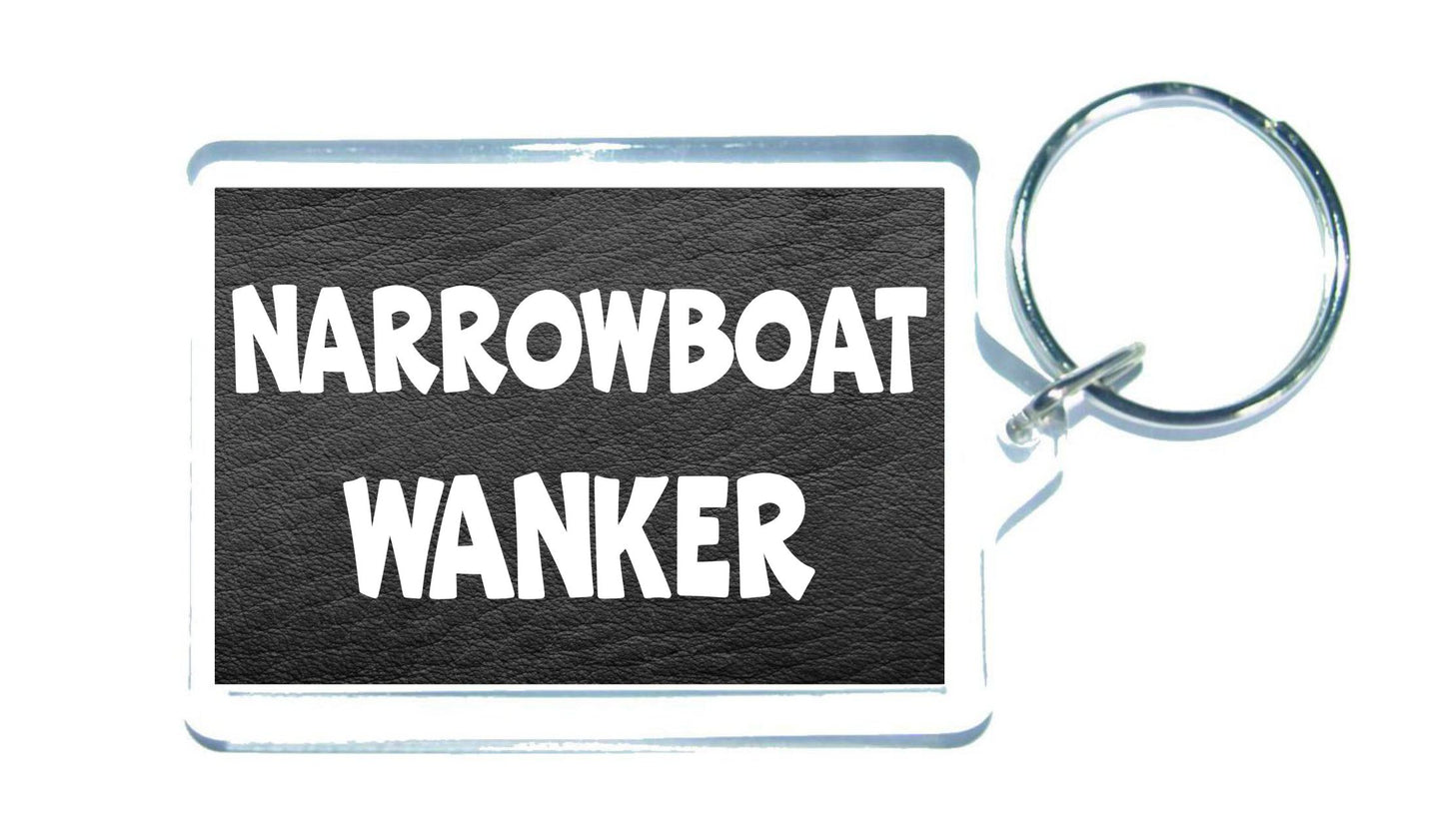 Boat Keyring Gift - Narrowboat Wanker - Rude Cheeky Nice Fun Cute Novelty Present