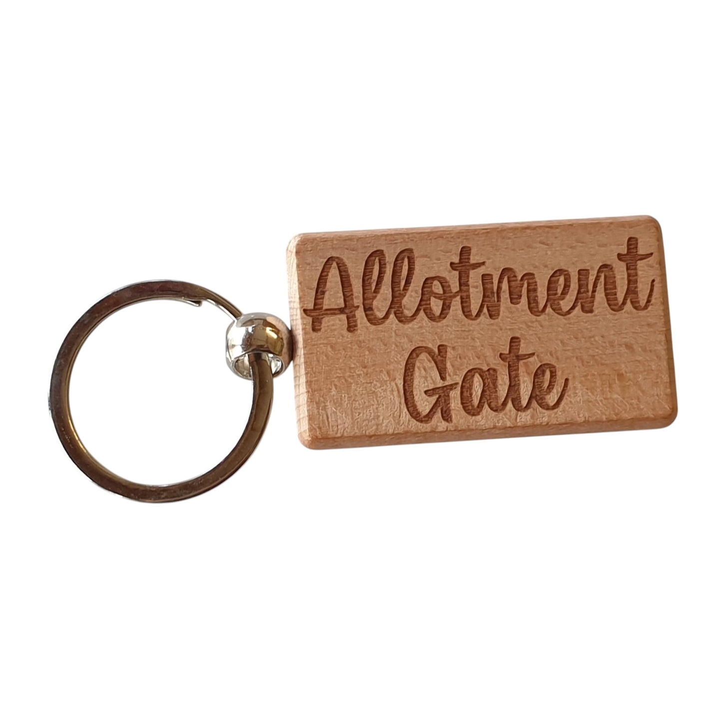 Allotment Gate Keyring Nice Cute Custom Engraved Wooden Key Fob Novelty House Keys Present