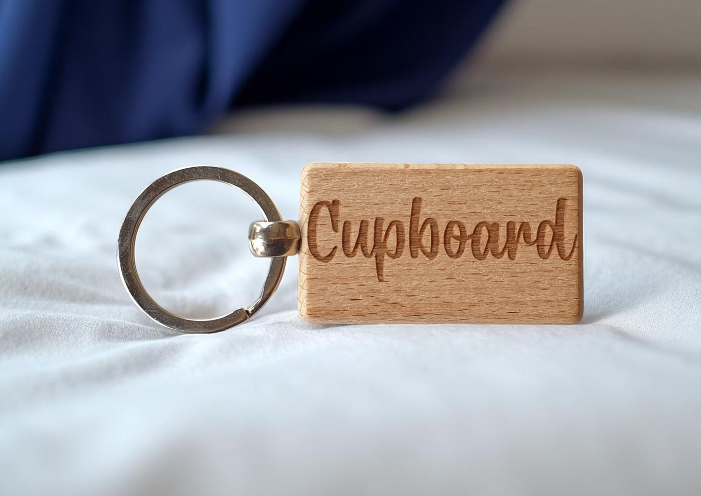 Cupboard Keyring Nice Cute Custom Engraved Wooden Key Fob Novelty House Home Keys Personalised Present