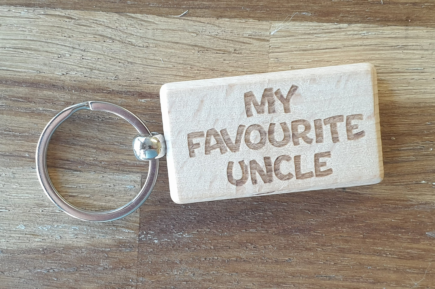 Uncle Keyring Gift My Favourite Cute Engraved Wooden Key Fob Fun Novelty Nice Present