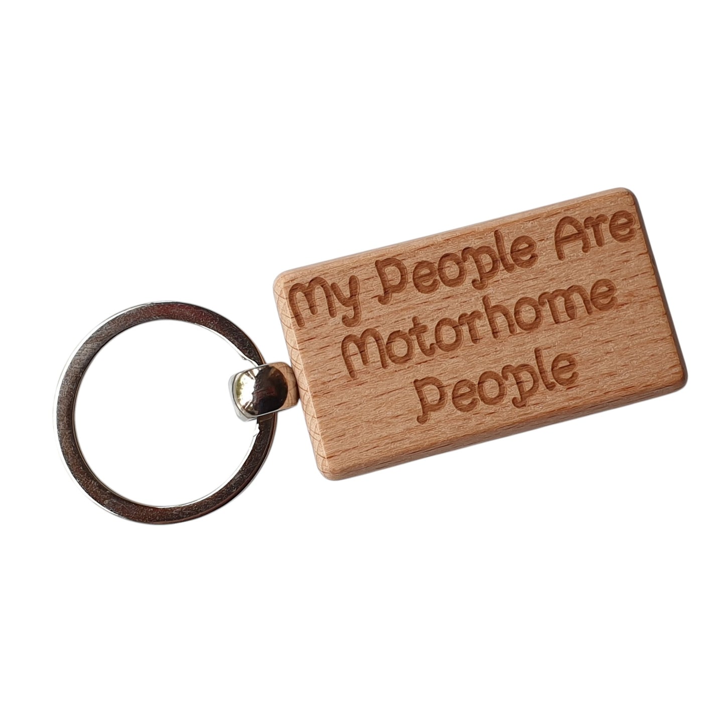 Motorhome Keyring Gift My People Are Cute Engraved Wooden Key Fob Chain Fun Nice Custom Present