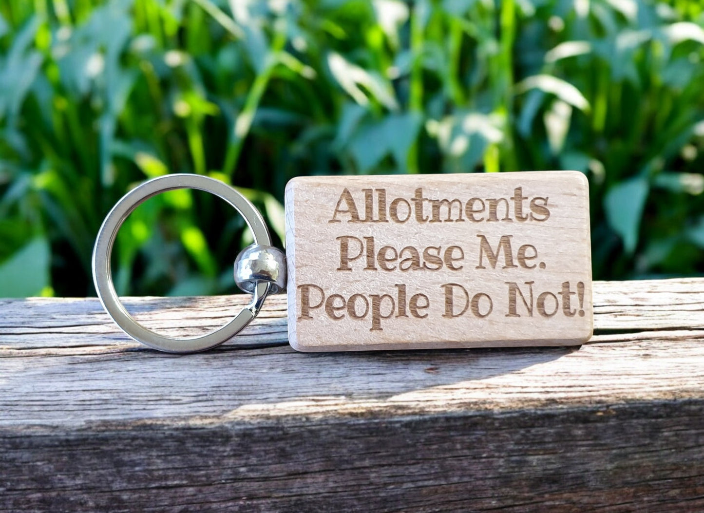Allotment Keyring Gift Allotments Please Me People Do Not Cute Engraved Wooden Key Fob Novelty Custom Gardening Present
