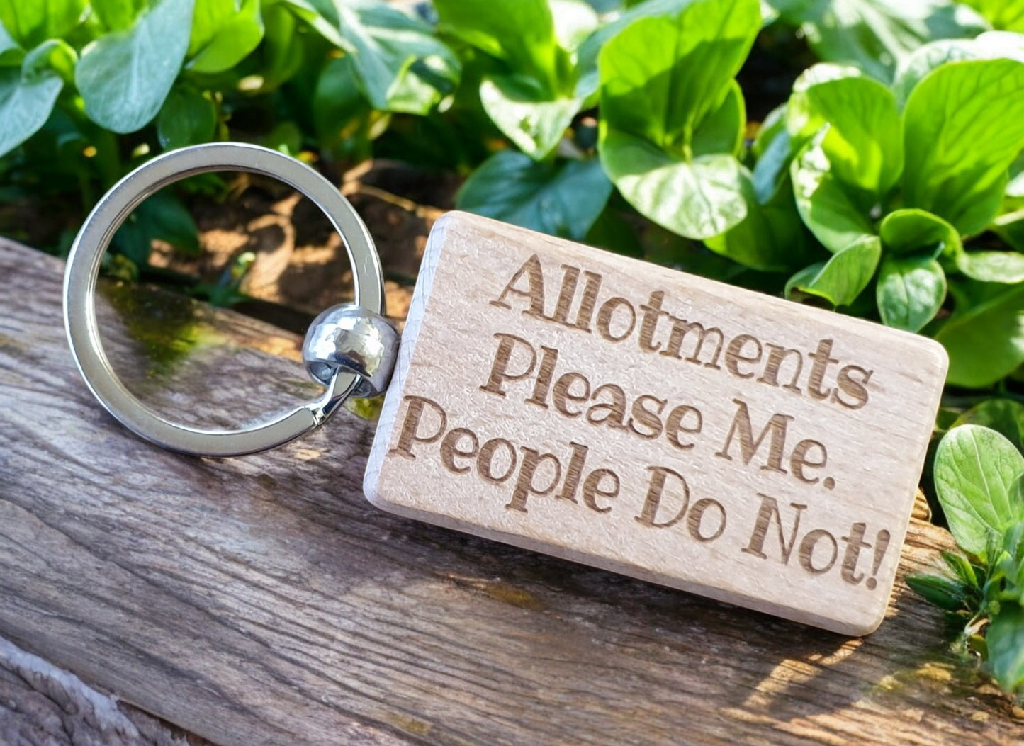 Allotment Keyring Gift Allotments Please Me People Do Not Cute Engraved Wooden Key Fob Novelty Custom Gardening Present