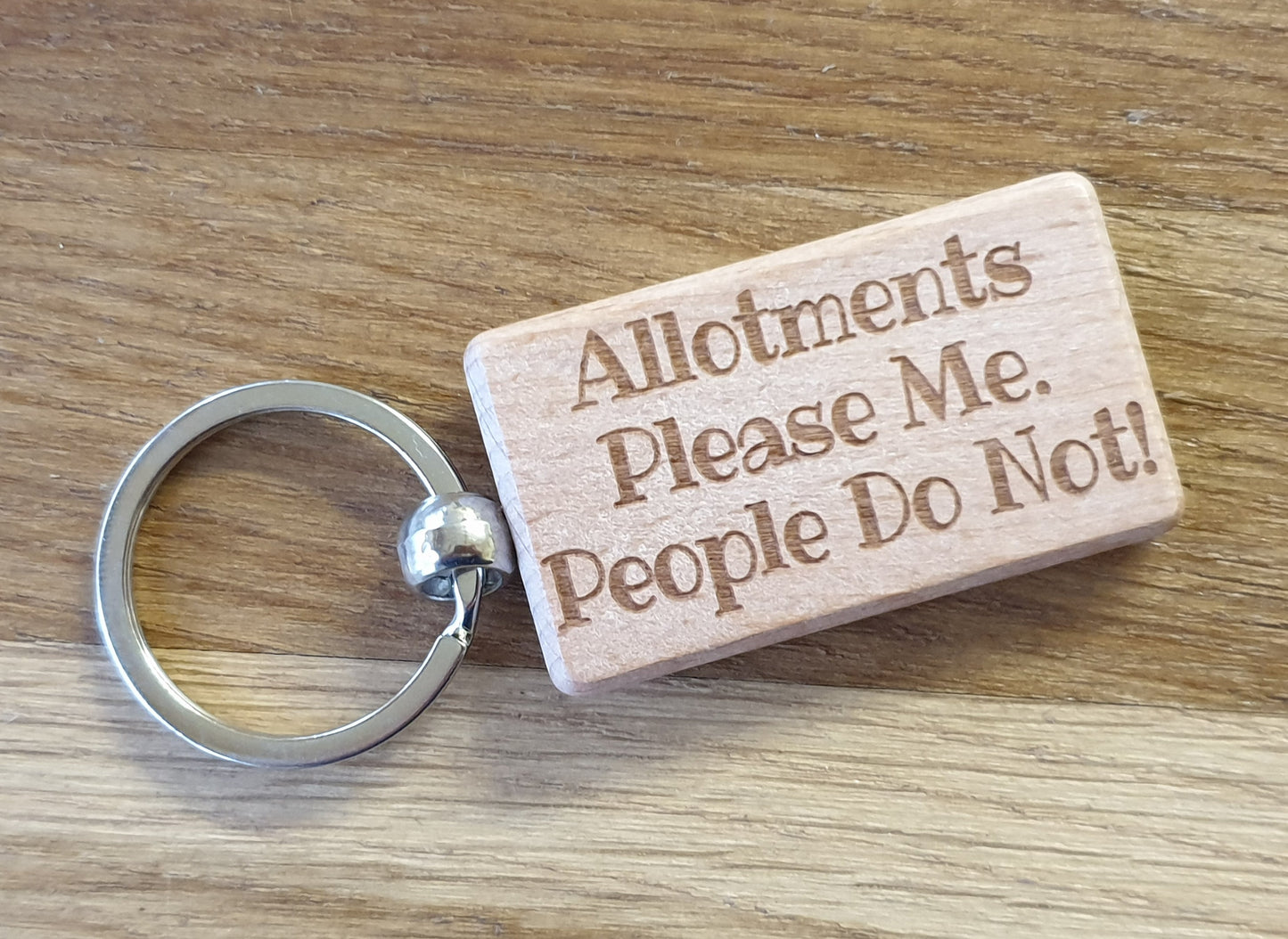 Allotment Keyring Gift Allotments Please Me People Do Not Cute Engraved Wooden Key Fob Novelty Custom Gardening Present