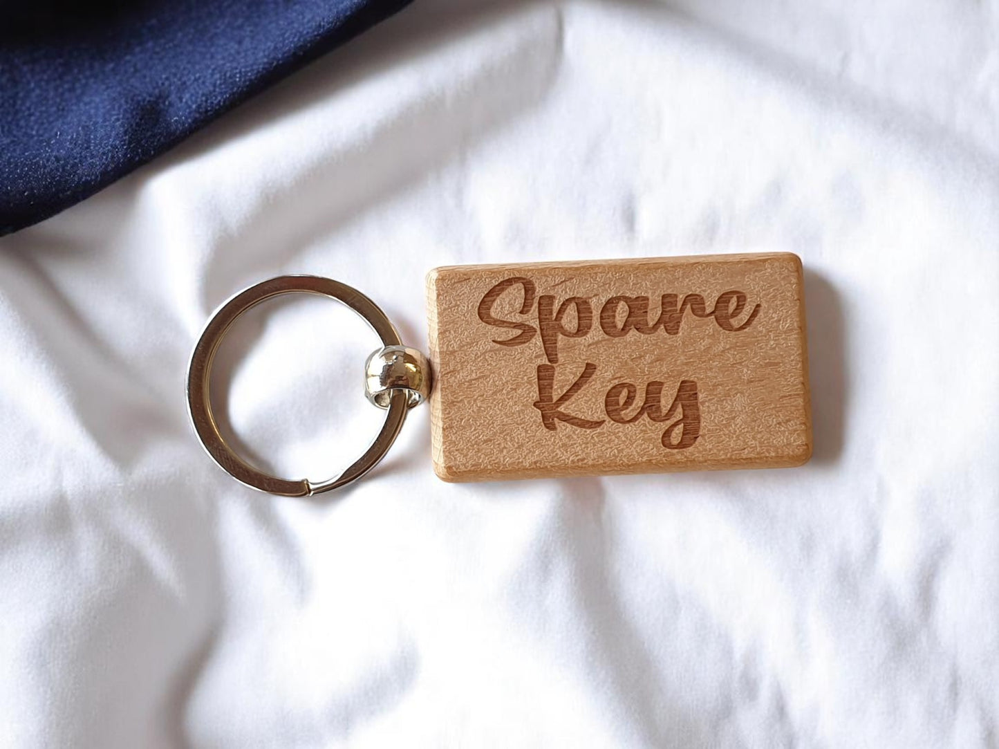 Spare Key Keyring Nice Cute Custom Engraved Wooden Key Fob Novelty House Keys Present