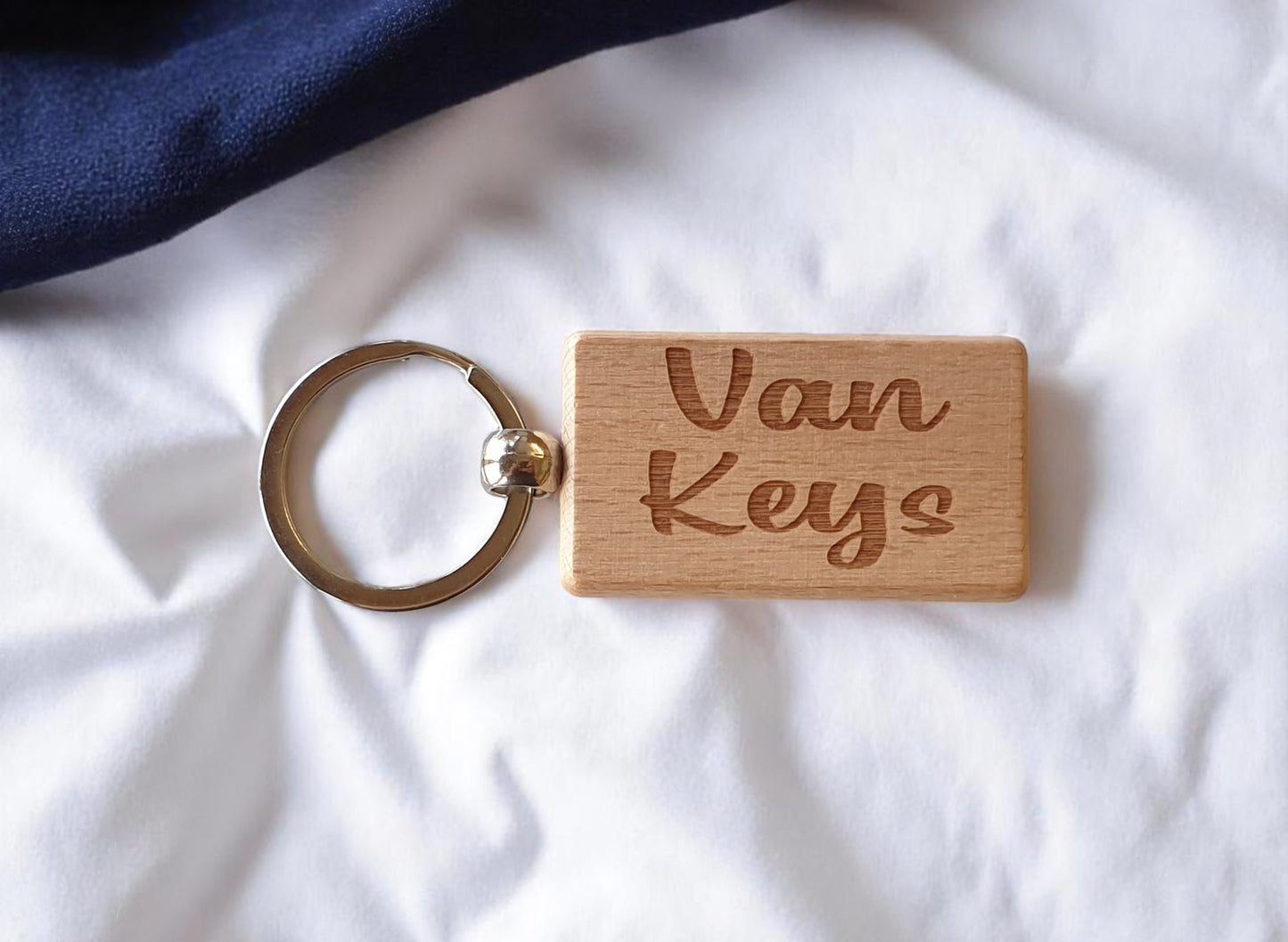 Van Keys Keyring Nice Cute Custom Engraved Wooden Key Fob Novelty House Work Keys Present