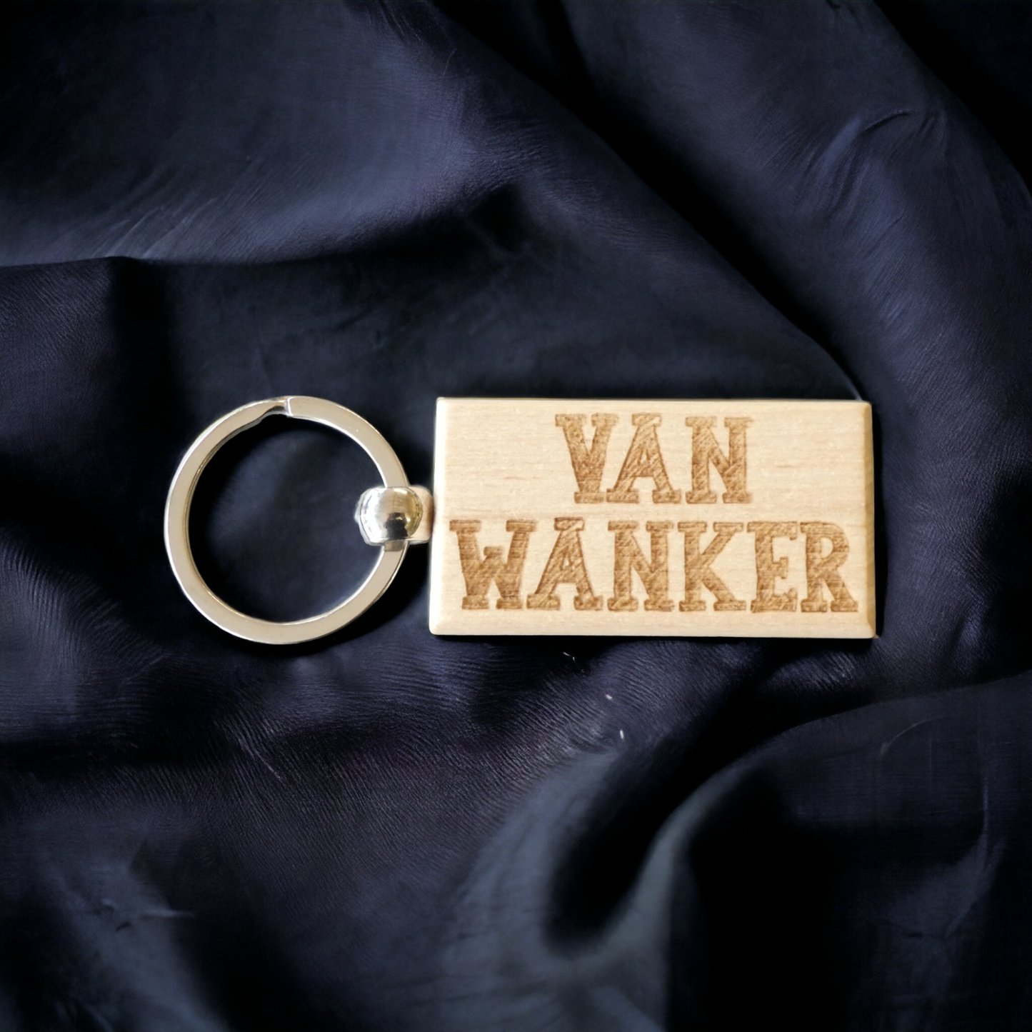 Van Keyring Gift Van Wanker Cute Engraved Wooden Driver Key Fob Fun Novelty Nice Custom Present