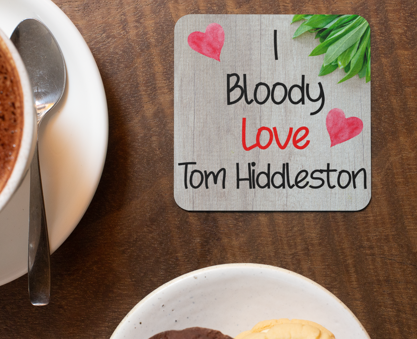 Film Star Coaster Gift - I Bloody Love Tom Hiddleston - Cute Fun Novelty CORK Present