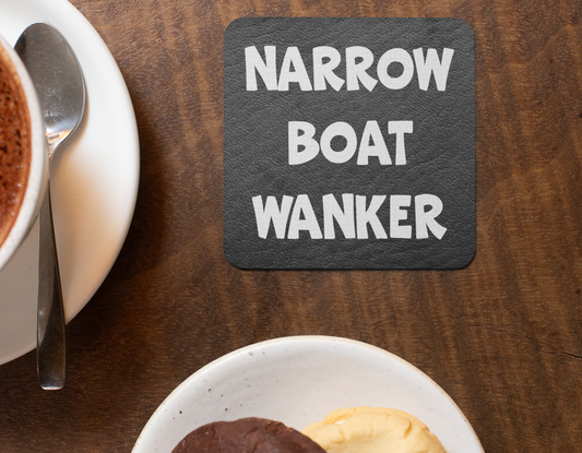 Boating Coaster Gift - Narrowboat Wanker - Funny Cheeky Rude Cute Novelty Present