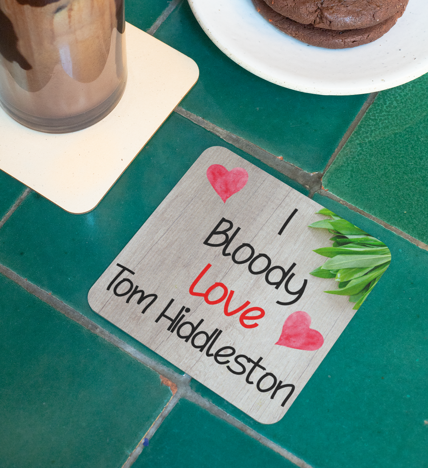 Film Star Coaster Gift - I Bloody Love Tom Hiddleston - Cute Fun Novelty CORK Present