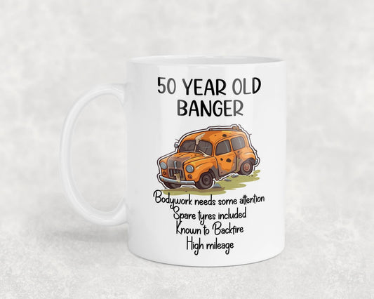 50th Birthday Mug Gift 50 Year Old Banger Nice Cute Novelty Celebration Present