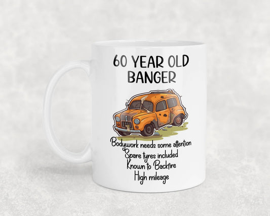 60th Birthday Mug Gift 60 Year Old Banger Nice Cute Novelty Celebration Present