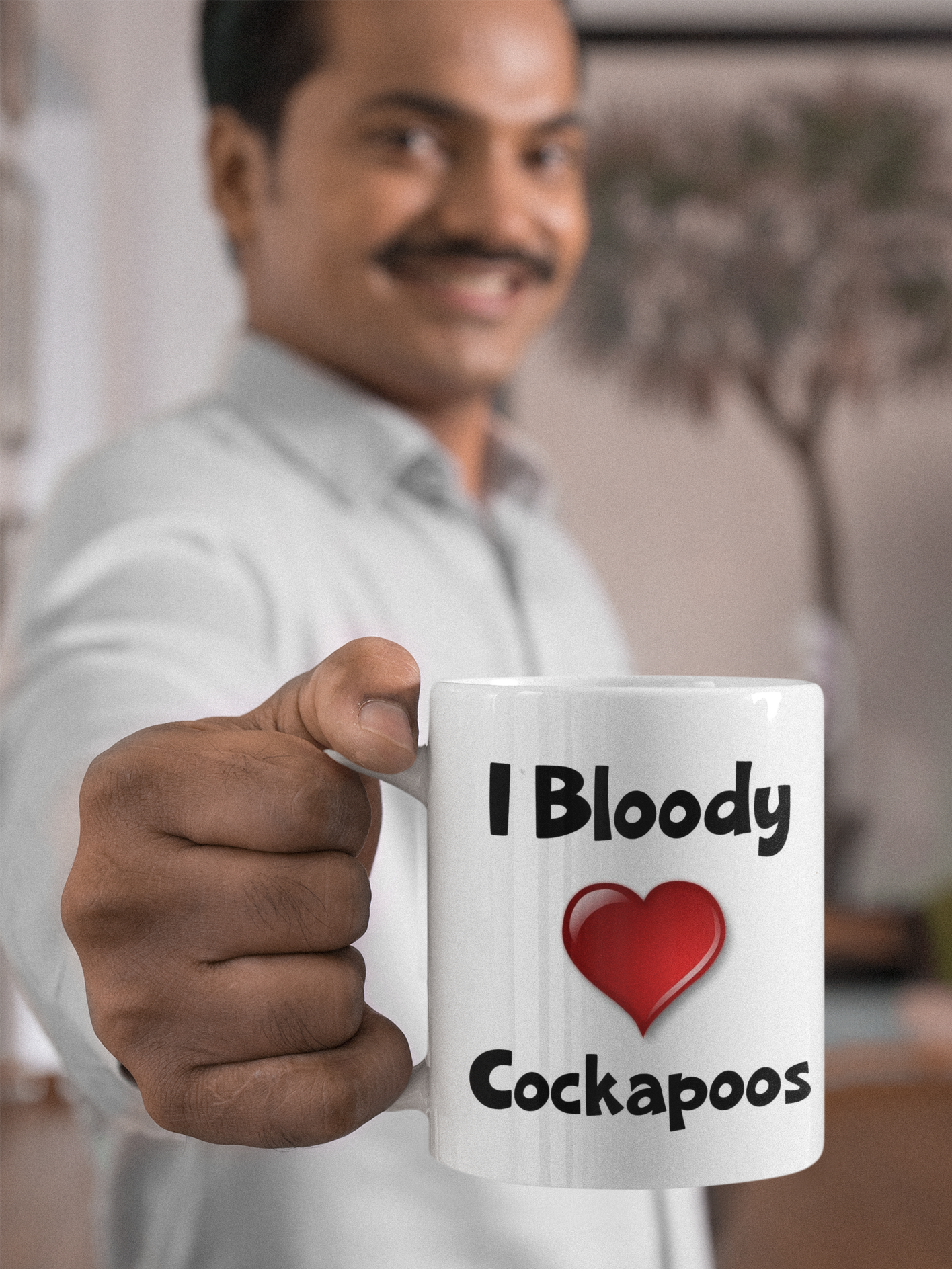 Cockapoo Mug Gift - I Bloody Love Heart - Nice Funny Cute Novelty Pet Dog Owner Cup Present