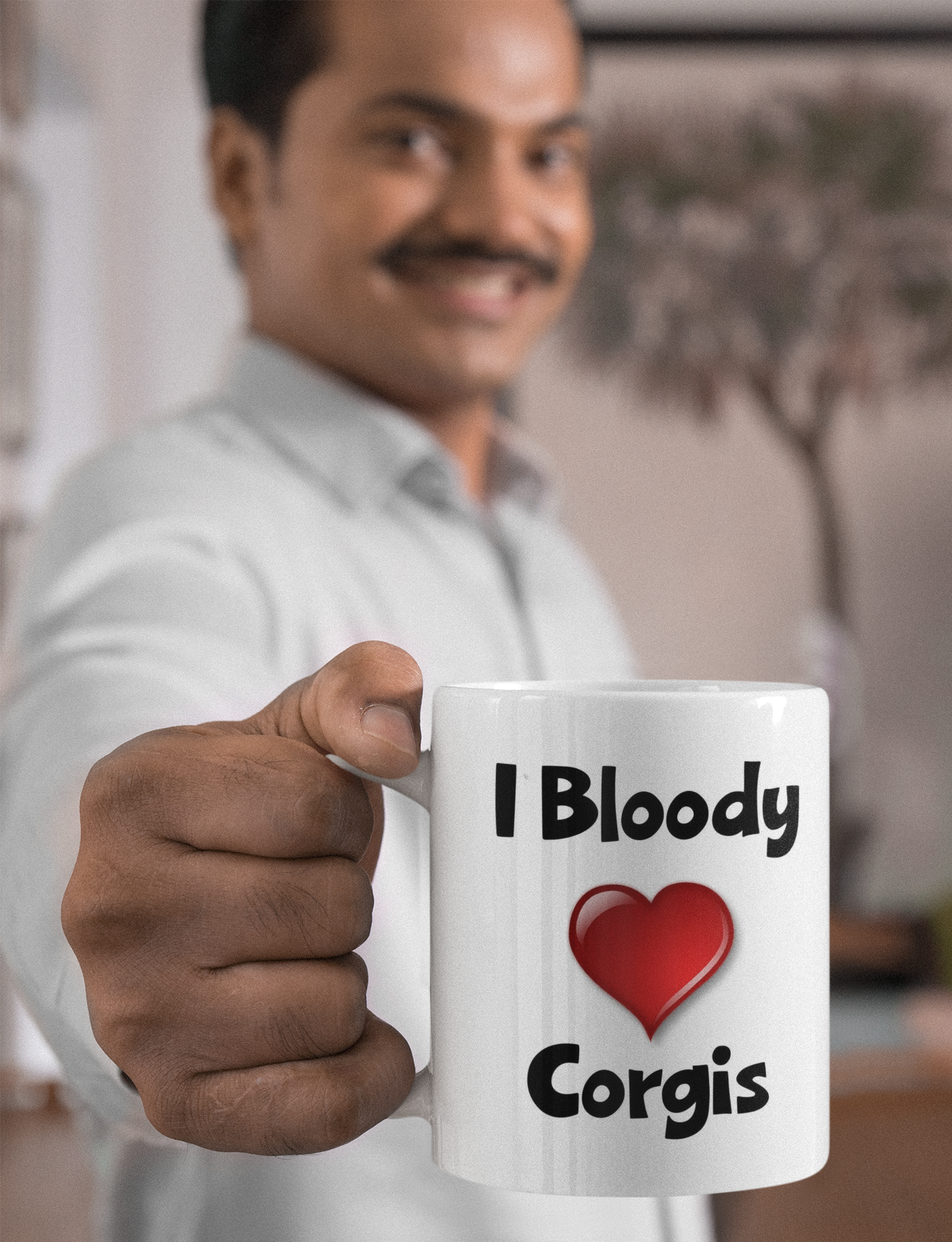 Corgi Mug Gift - I Bloody Love Heart - Nice Funny Cute Novelty Pet Dog Owner Cup Present