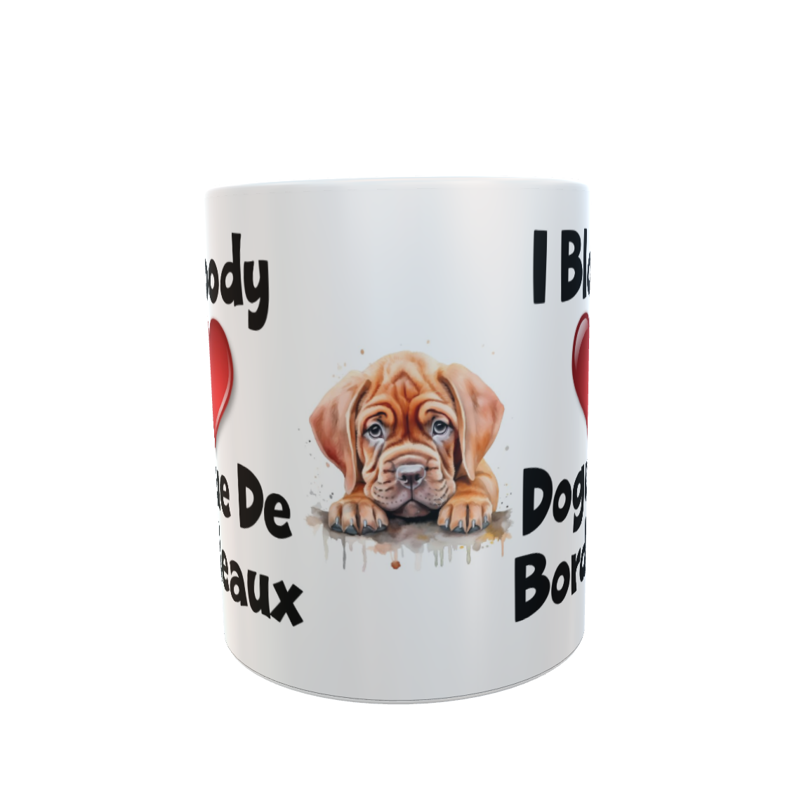 Dogue De Bordeaux Mug Gift - I Bloody Love Heart - Nice Funny Cute Novelty Pet Dog Owner Cup Present