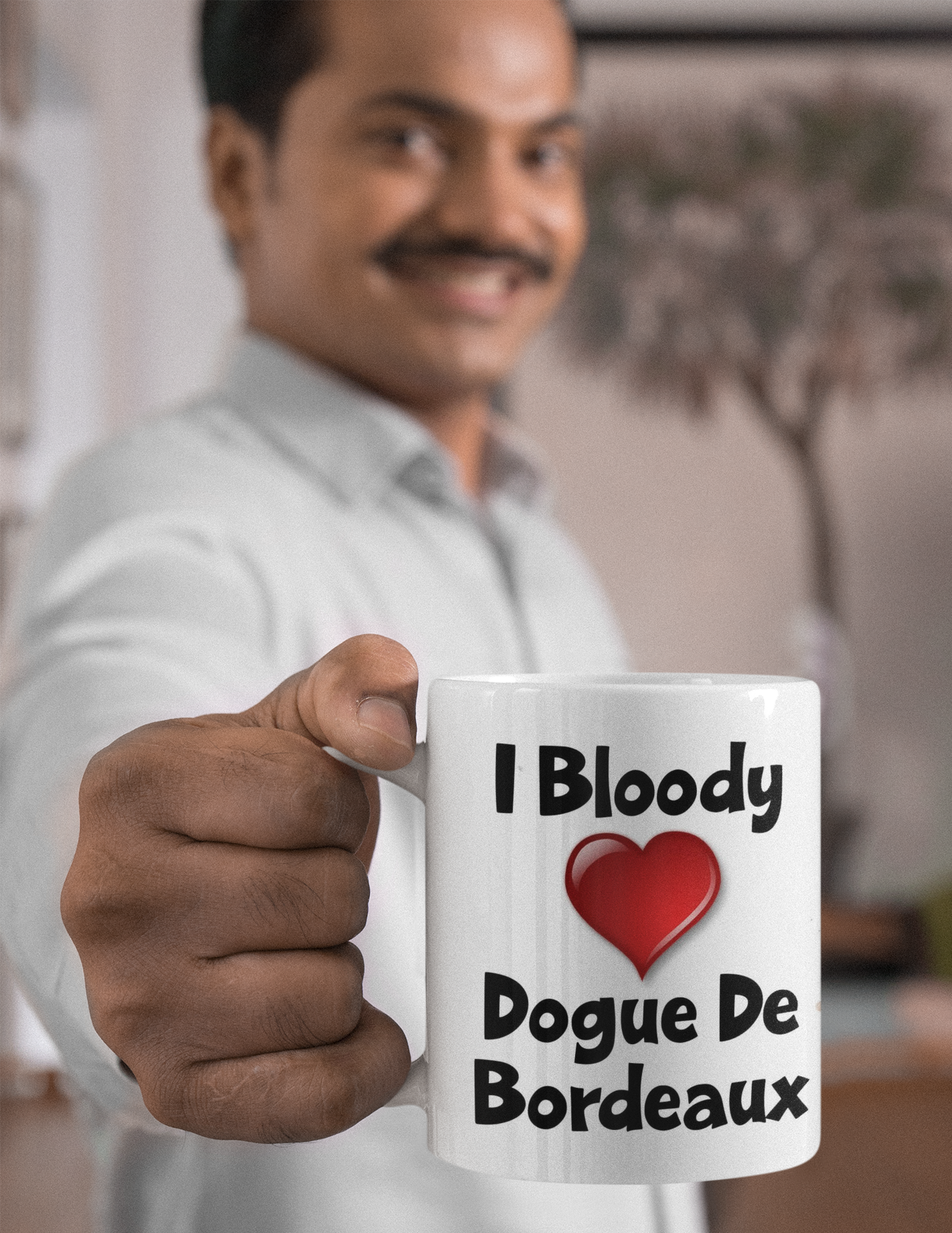 Dogue De Bordeaux Mug Gift - I Bloody Love Heart - Nice Funny Cute Novelty Pet Dog Owner Cup Present